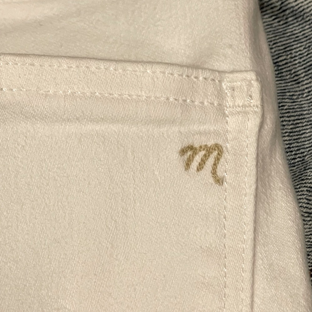 Madewell 10” High Rise Skinny White Jeans High Waist Size 28 - Picture 12 of 14